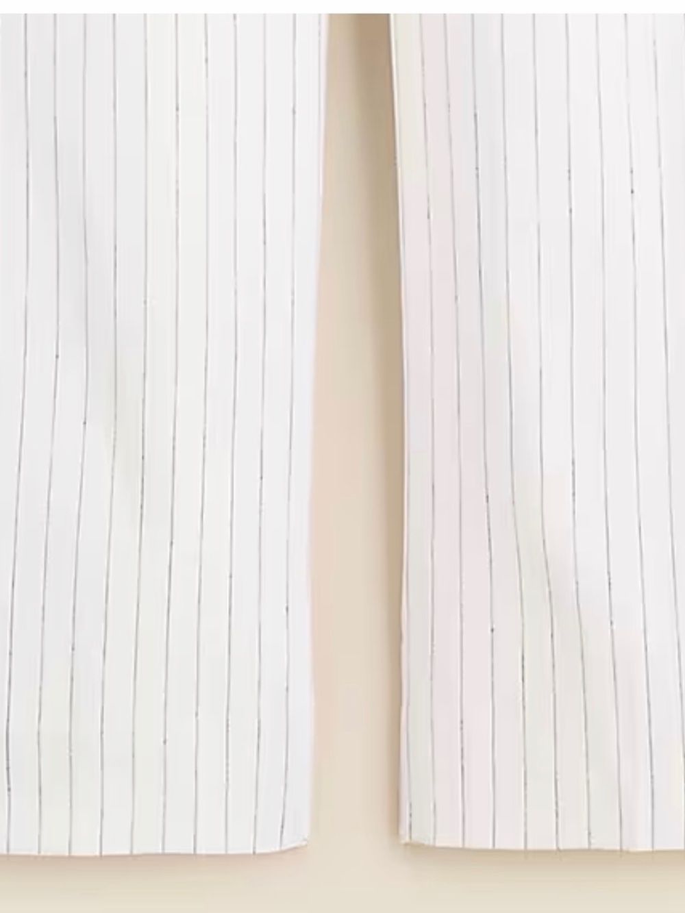 J. Crew White Pinstripe Straight-Leg Trousers nwot Linen viscose blend - Picture 3 of 9